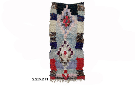 Moroccan Small Runner 2x5: Boucherouite Home Decor.
