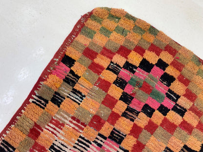 Unique Vintage Moroccan Runner Rug –  3x9 FT – Ideal for Creating Cozy Space.