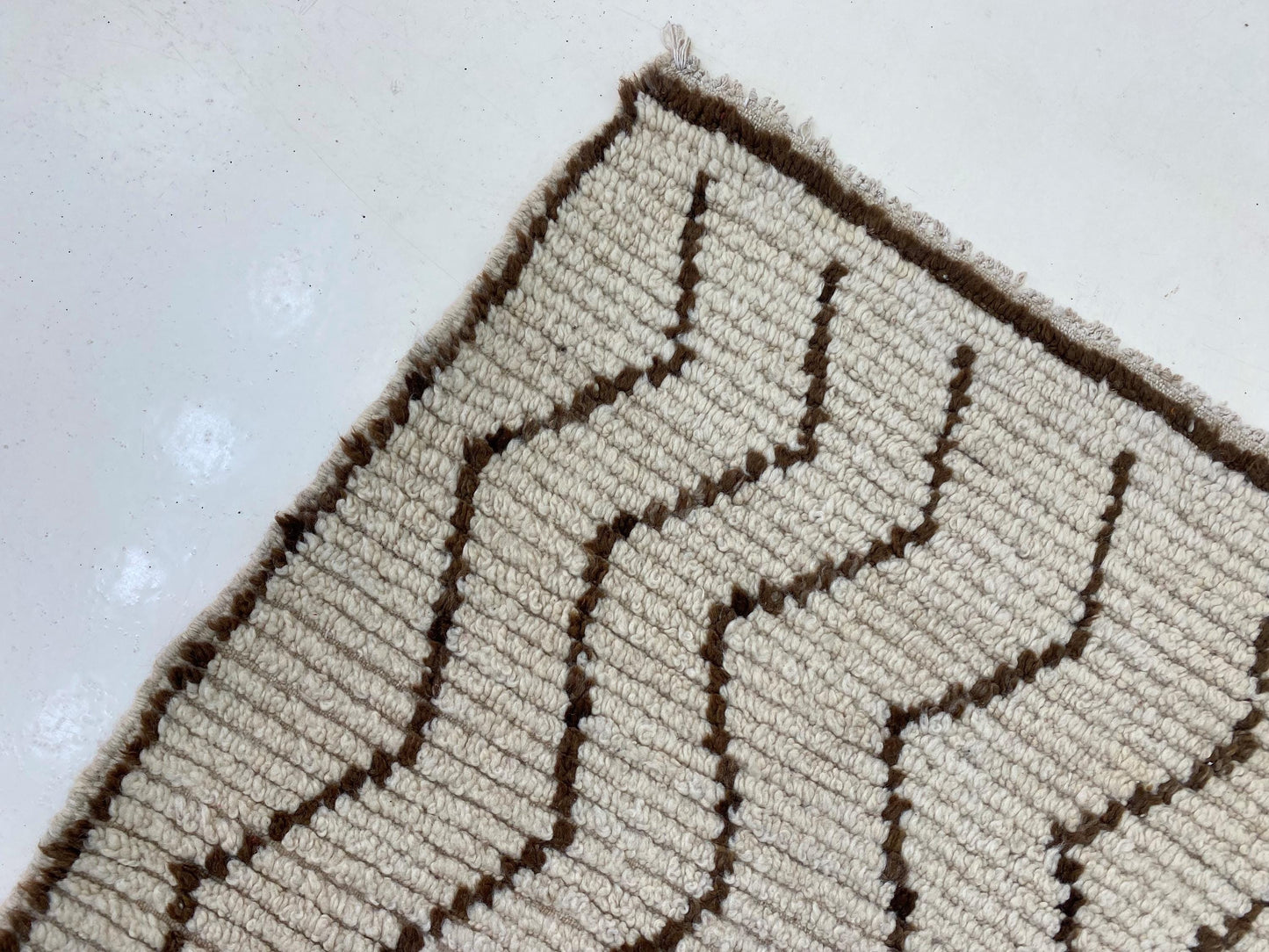 3x7 Moroccan Runner Rug, Wool Vintage Home Decor Rug.