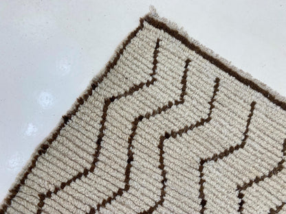 3x7 Moroccan Runner Rug, Wool Vintage Home Decor Rug.