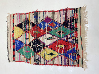 4x6 Moroccan Dimond Vintage Area rug.