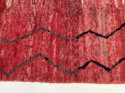 4x6 Moroccan Rug, Striped Vintage Wool Rug.