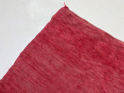 3x6 Solid Vintage Moroccan Wool Runner Rug.