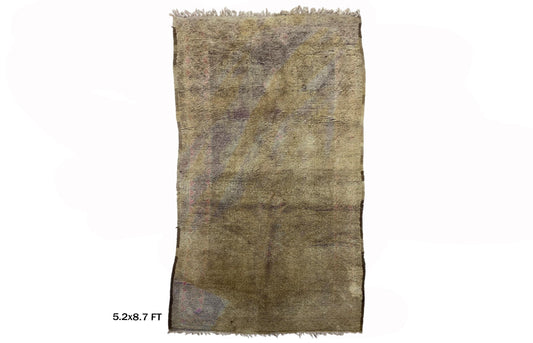 Moroccan Rug: 5x9 Vintage Area Rug, Wool Berber rug.