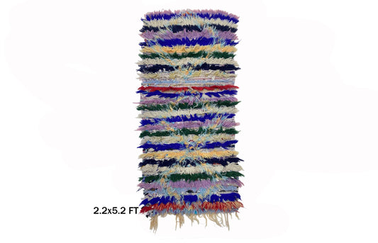 Small Moroccan 2x5 Runner, Vintage Boho Rug Runner.