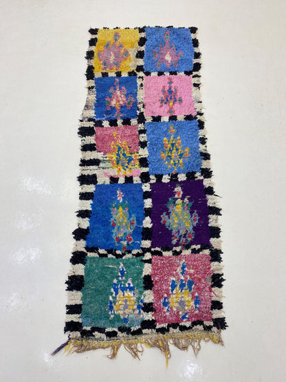 Narrow 2x7 Runner: Moroccan Vintage Rug Runner.