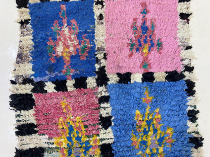 Narrow 2x7 Runner: Moroccan Vintage Rug Runner.