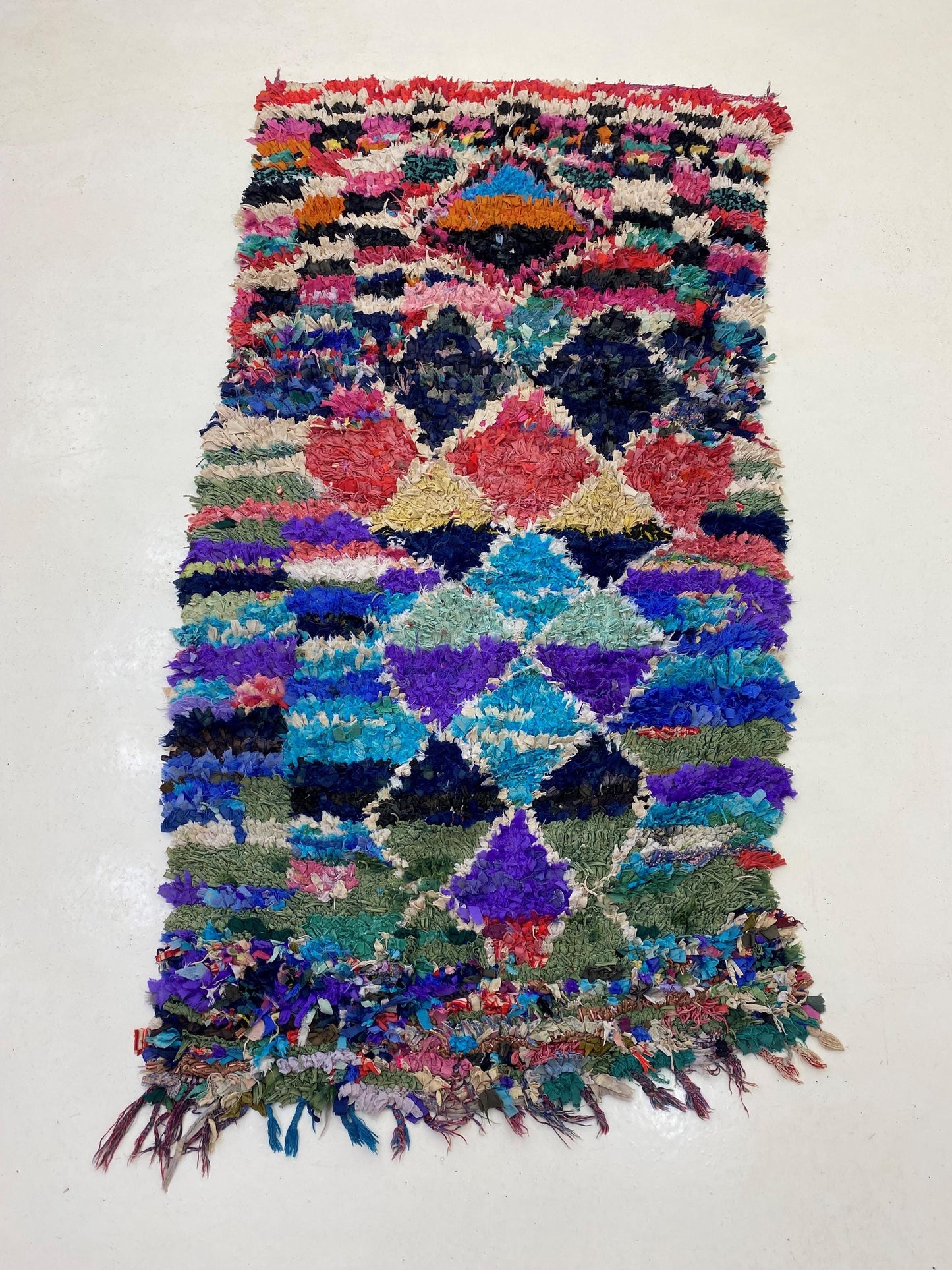 Colorful Moroccan 4x7 Rug, Geometric Vintage rug.