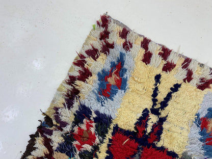 Colorful Vintage Moroccan Rug Runner 3x9.5.