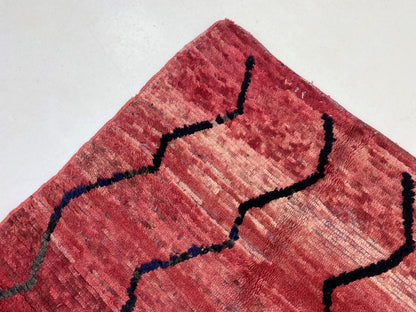 4x6 Moroccan Rug, Striped Vintage Wool Rug.