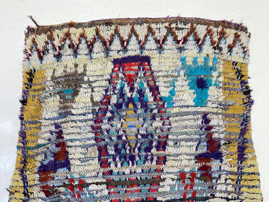 Moroccan Vintage old Rug Runner, Entryway 3x8 Runner Rug.