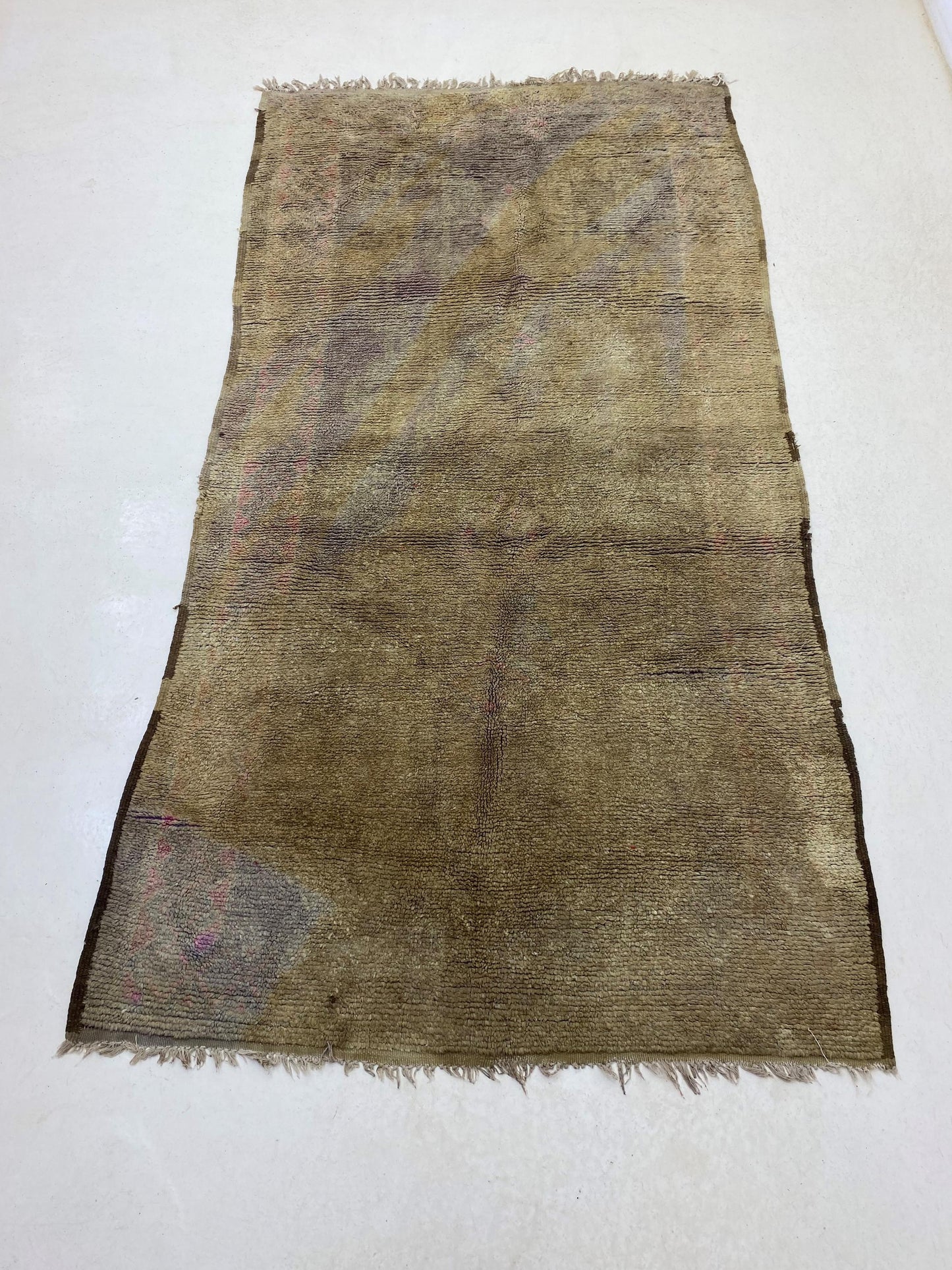 Moroccan Rug: 5x9 Vintage Area Rug, Wool Berber rug.