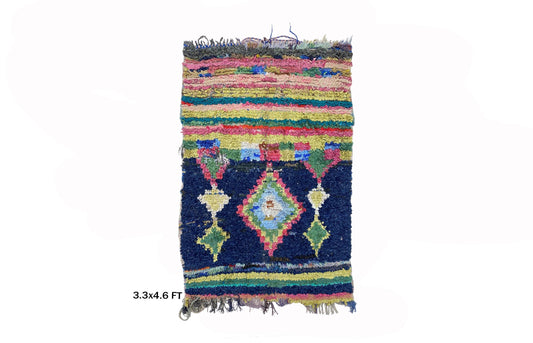 Handcrafted 3x5 Berber Rug, Timeless Vintage Moroccan Decor.
