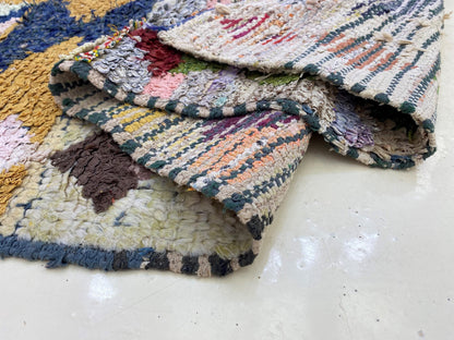 Small Moroccan runner: Vintage Colorful 2x6 Rug Runner.