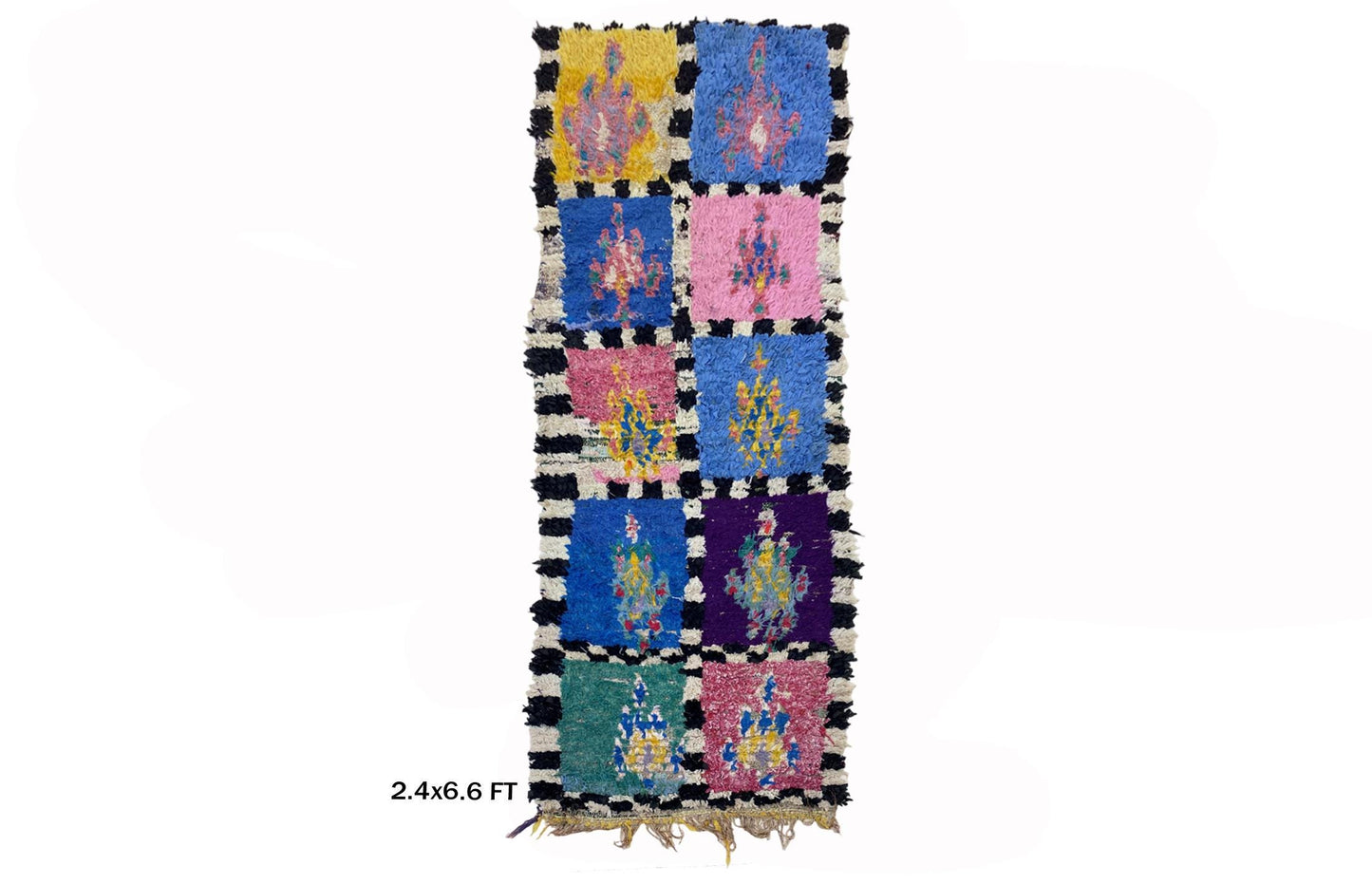 Narrow 2x7 Runner: Moroccan Vintage Rug Runner.