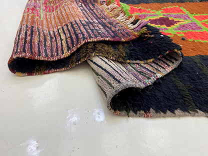 Moroccan Runner 3x7: Unique  Vintage Rug Runner.
