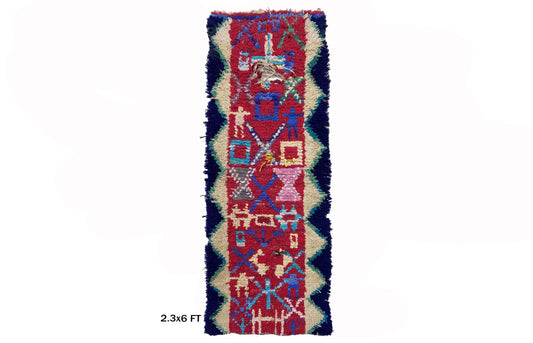 Small Abstract Moroccan Runner 2x6.