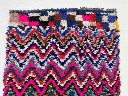 Extra Narrow Moroccan 2.5x10.5 Runner, Vintage Berber Runner.