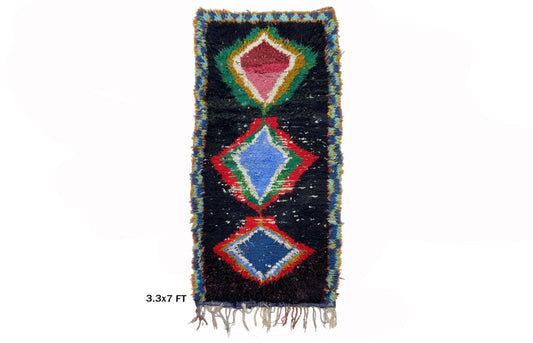 Moroccan Runner 3x7: Berber Vintage Diamond Runner.